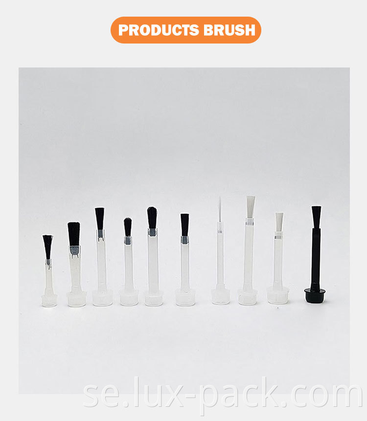 Minl 2 ml 10 ml tom flaskdroppar liten svart glasflaska nagellack för pappersbrädor förpackningslådor
